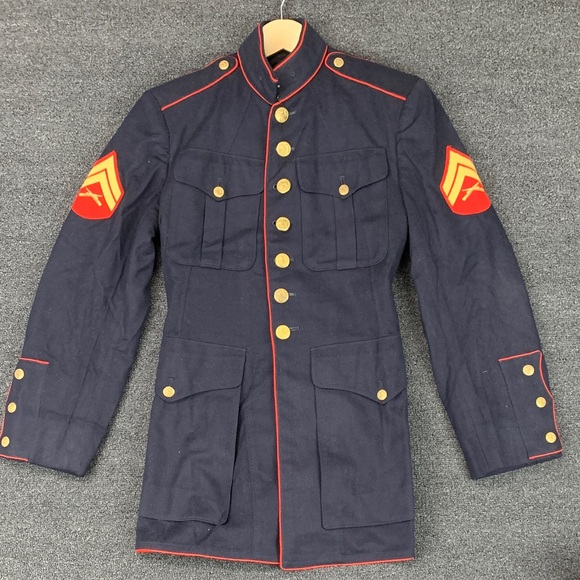 U.S. Army Other - Vintage USMC Dress Blue Coat Mens Sergeant